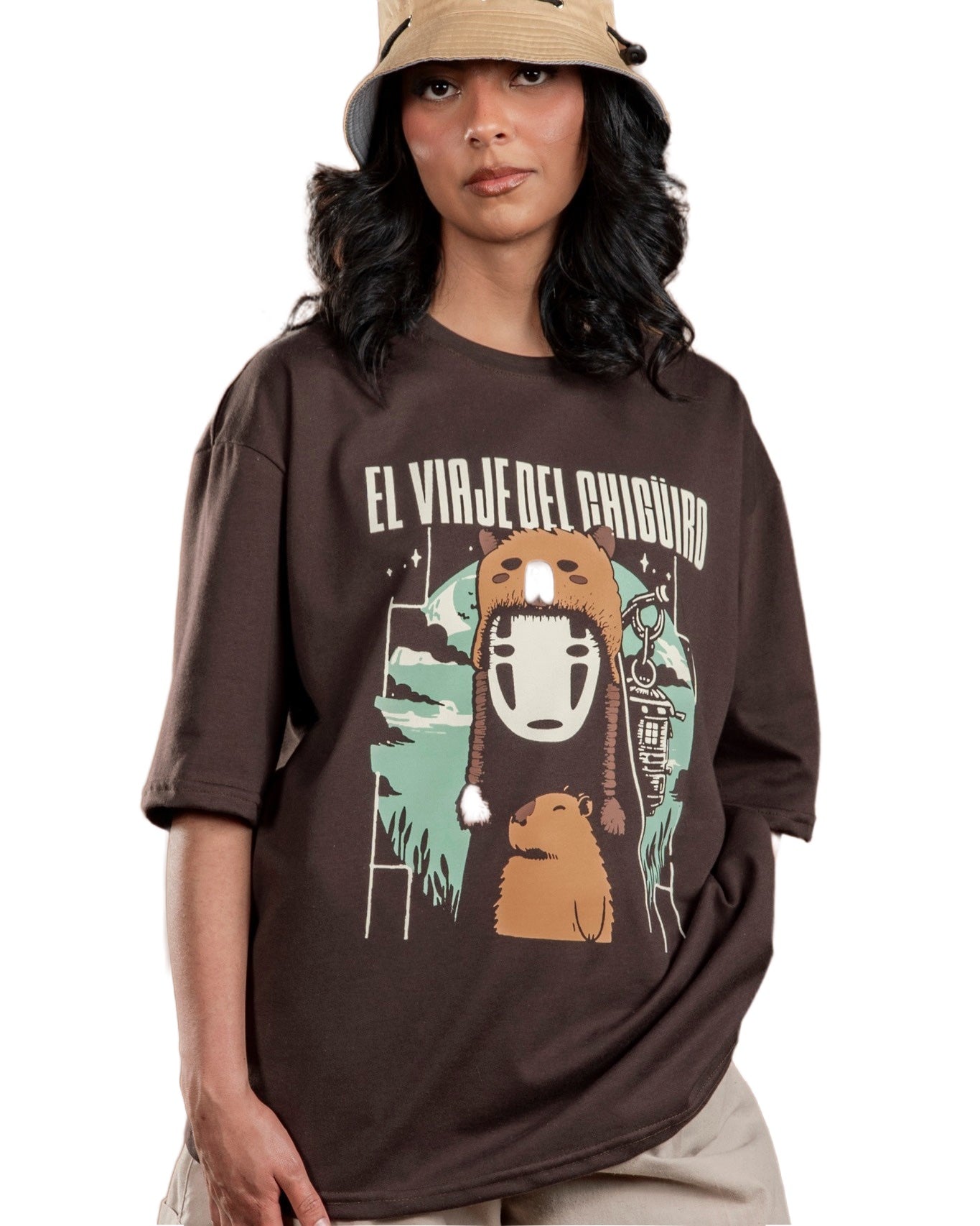 CAMISETA CAPYBARA EL VIAJE DEL CHIGUIRO OVERSIZE