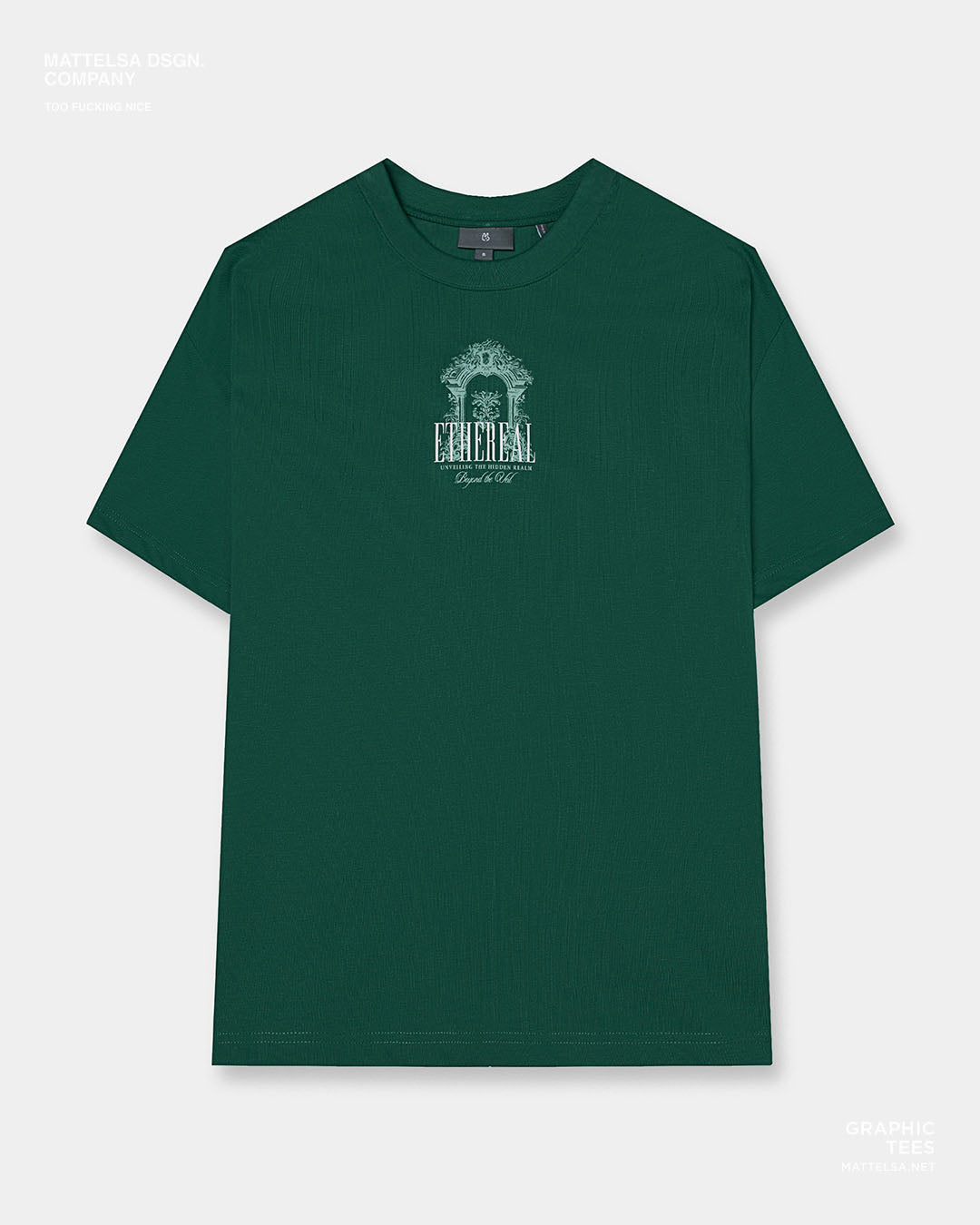 Camiseta oversize verde con ilustración
