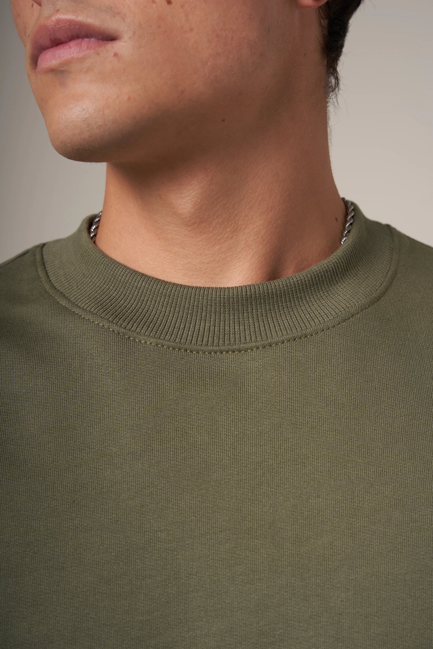 Camiseta Boxy Fit 300 Gramos Verde Militar