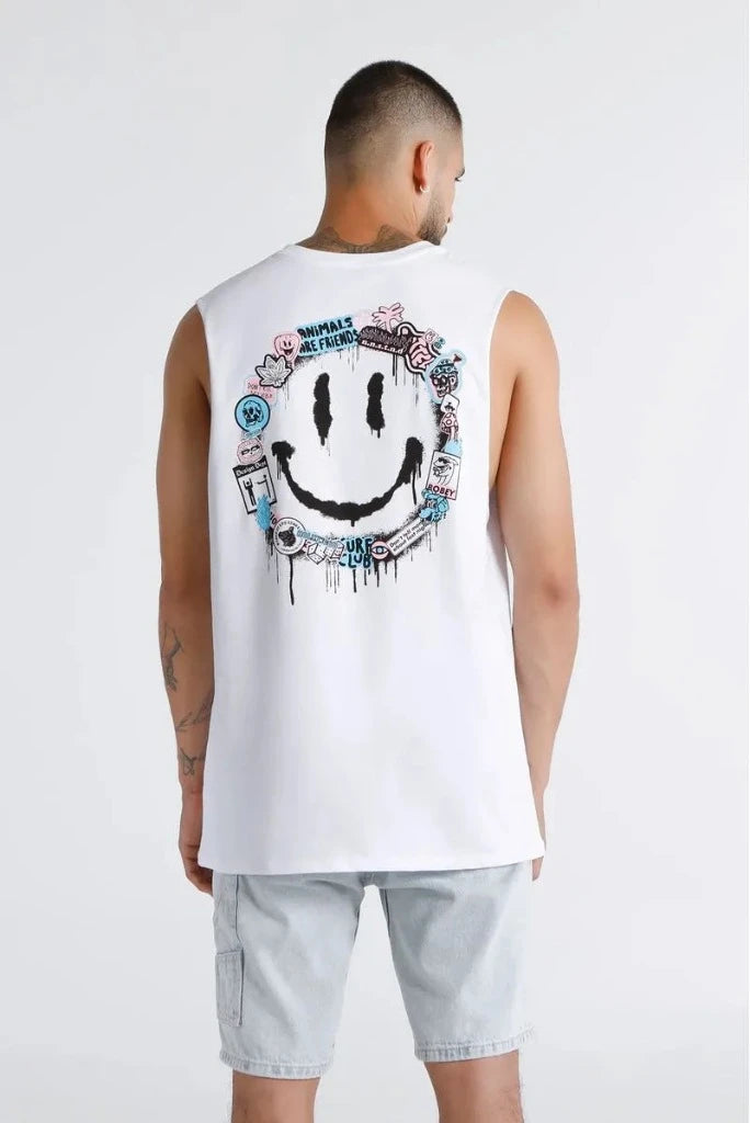 TANK BLANCO HAPPY FACE