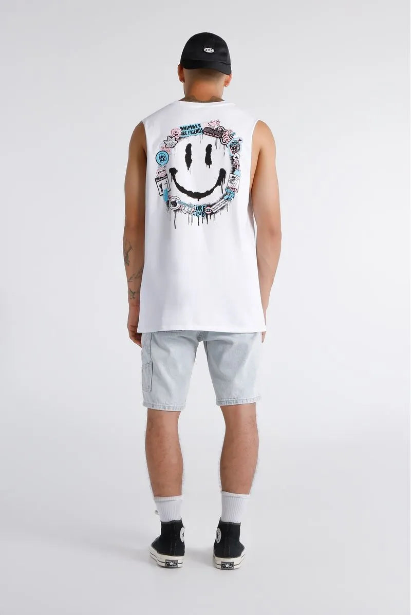 TANK BLANCO HAPPY FACE