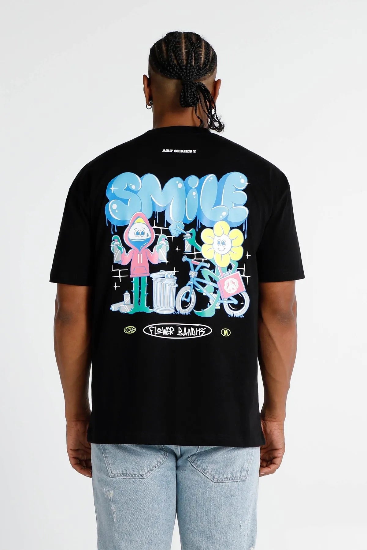 CAMISETA BOX FIT NEGRO GRAFITTI