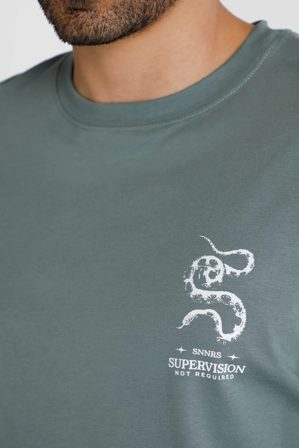 CAMISETA BOX FIT VERDE TEXTO