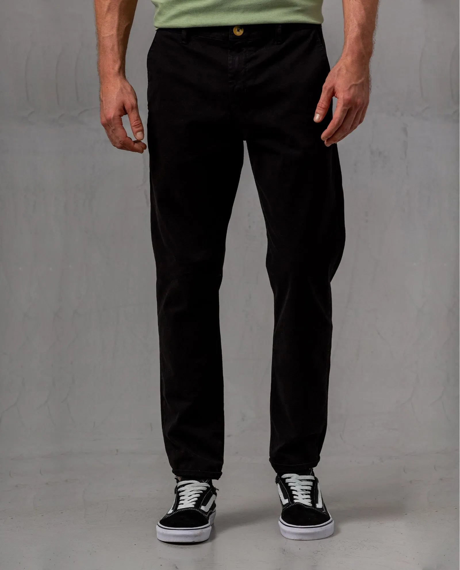 Pantalon De Tela Negro Pantalon De Tela Negro Tipo Chino Para