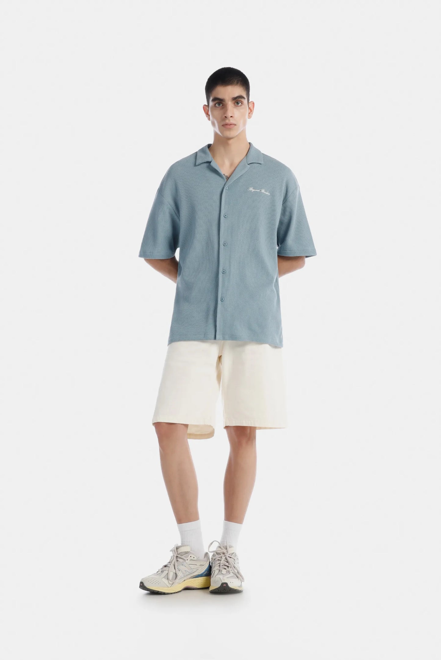 Camisa Oversize Azul Texto