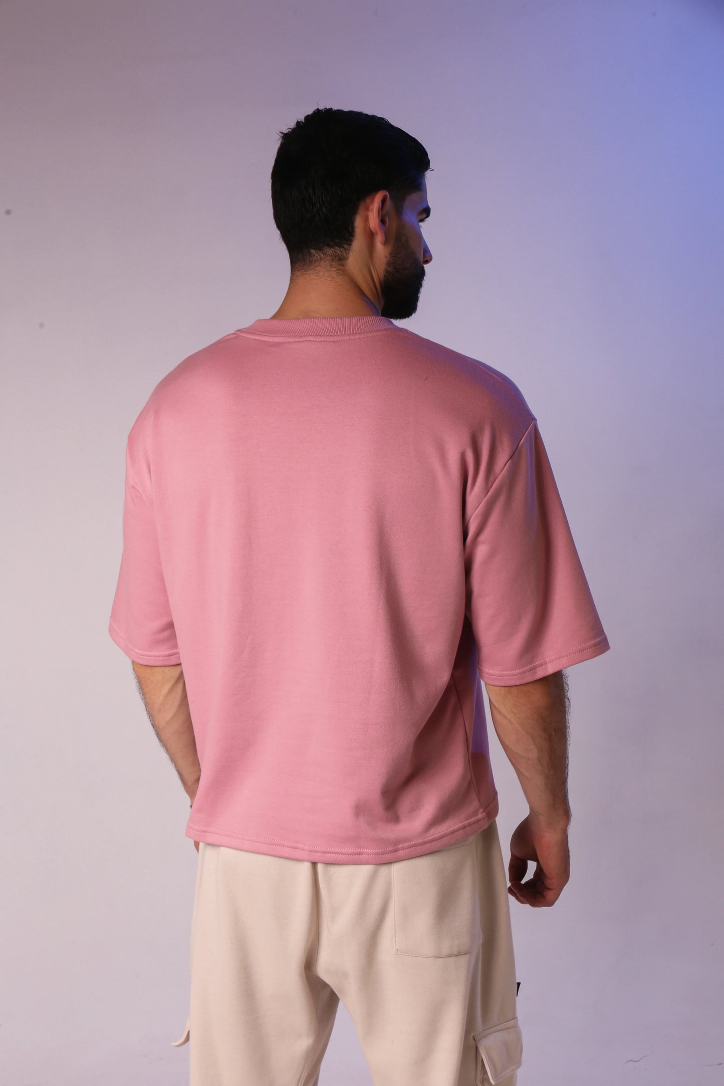 Camiseta Boxy Fit 300 Gramos Palo Rosa