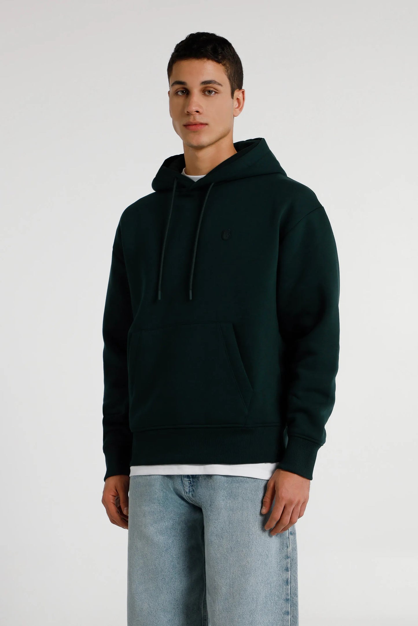 Abrigo tipo buzo hoodie box fit verde