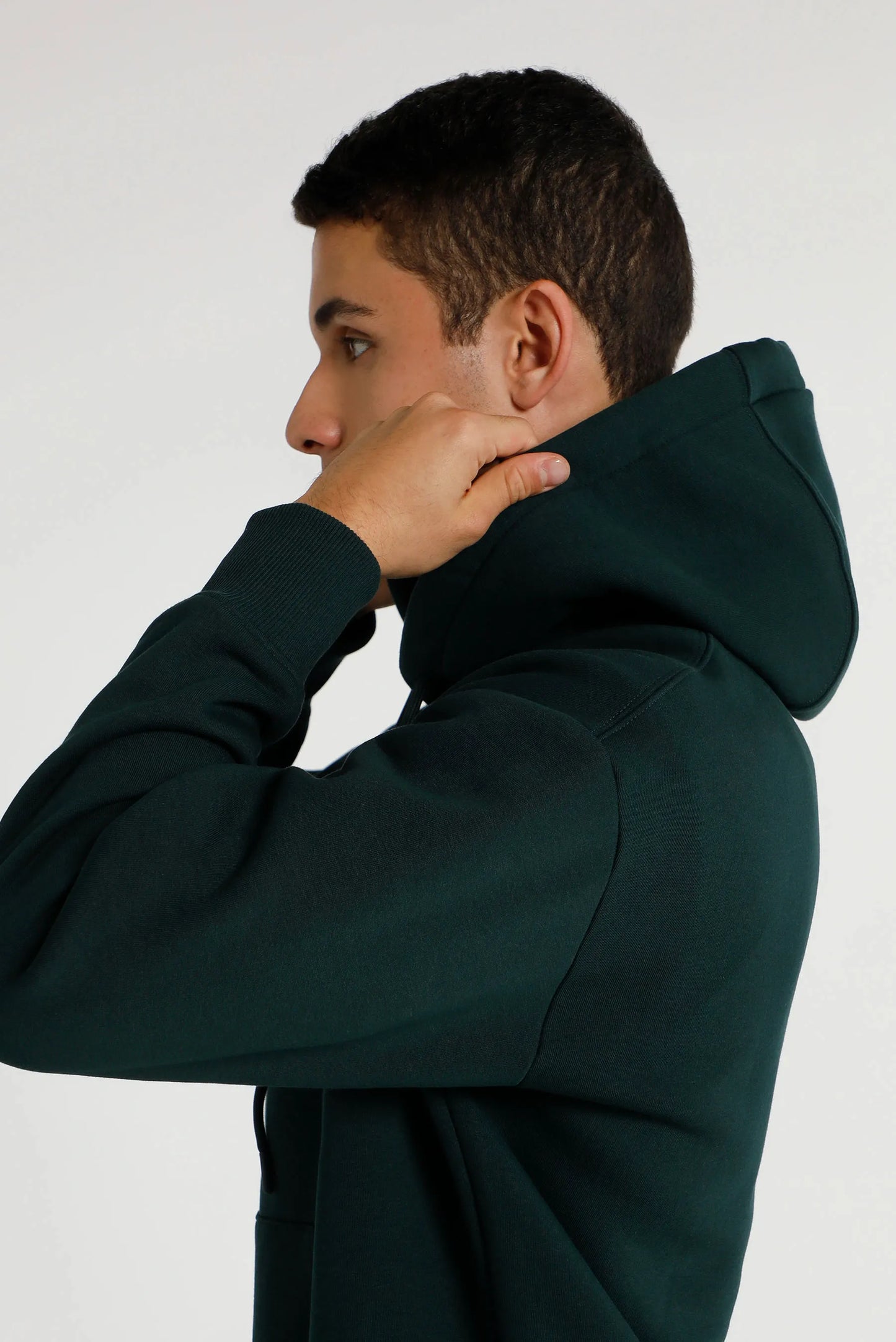 Abrigo tipo buzo hoodie box fit verde
