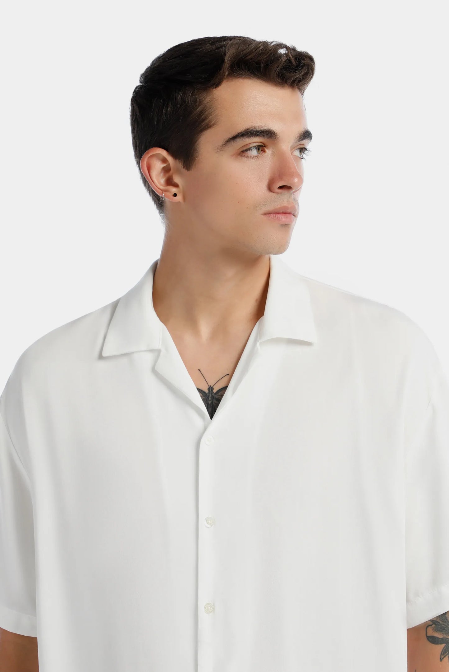 Camisa oversize Marfil Básico