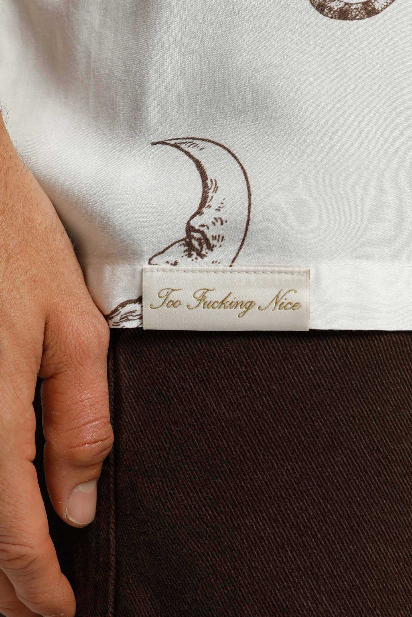 Camisa Oversize Marfil Prints