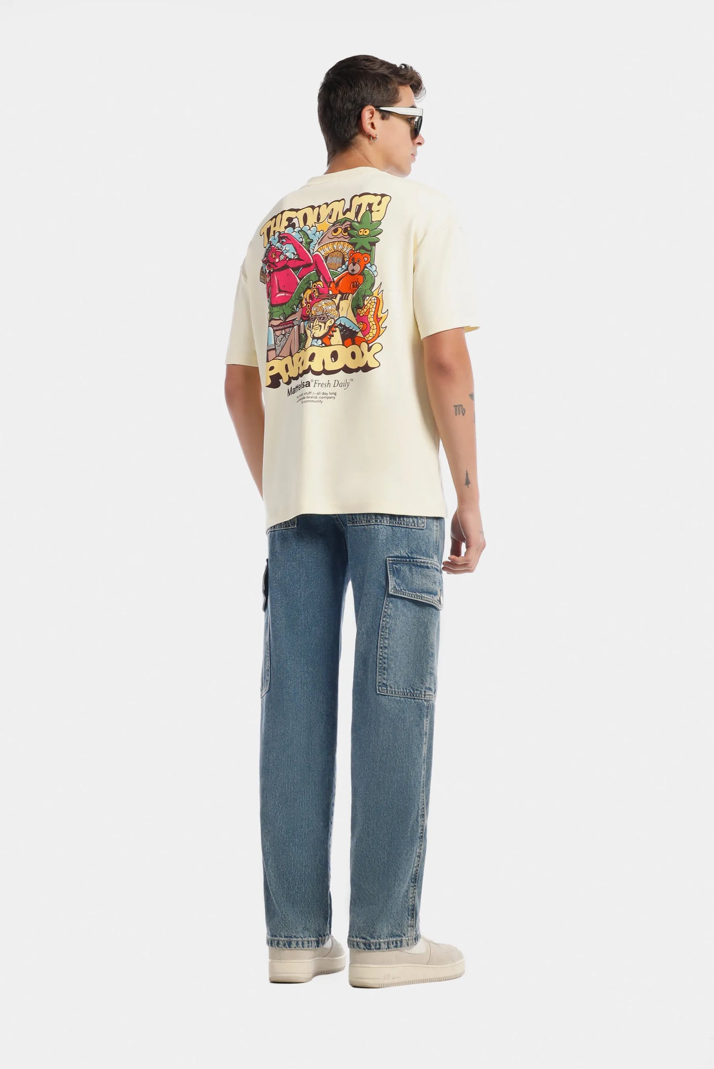 Camiseta Oversize Amarillo Ilustración