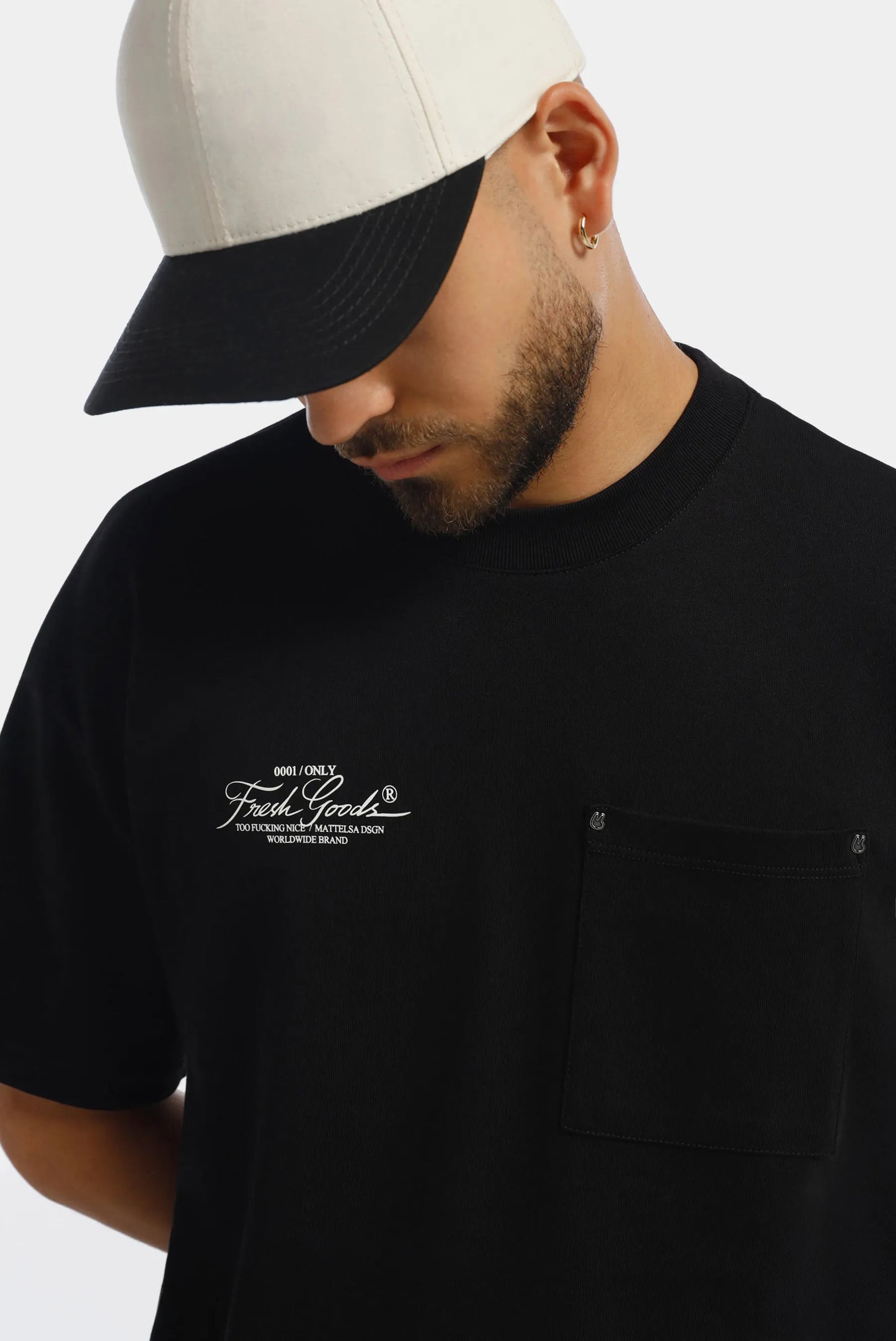 Camiseta Oversize Negro Fresh Goods