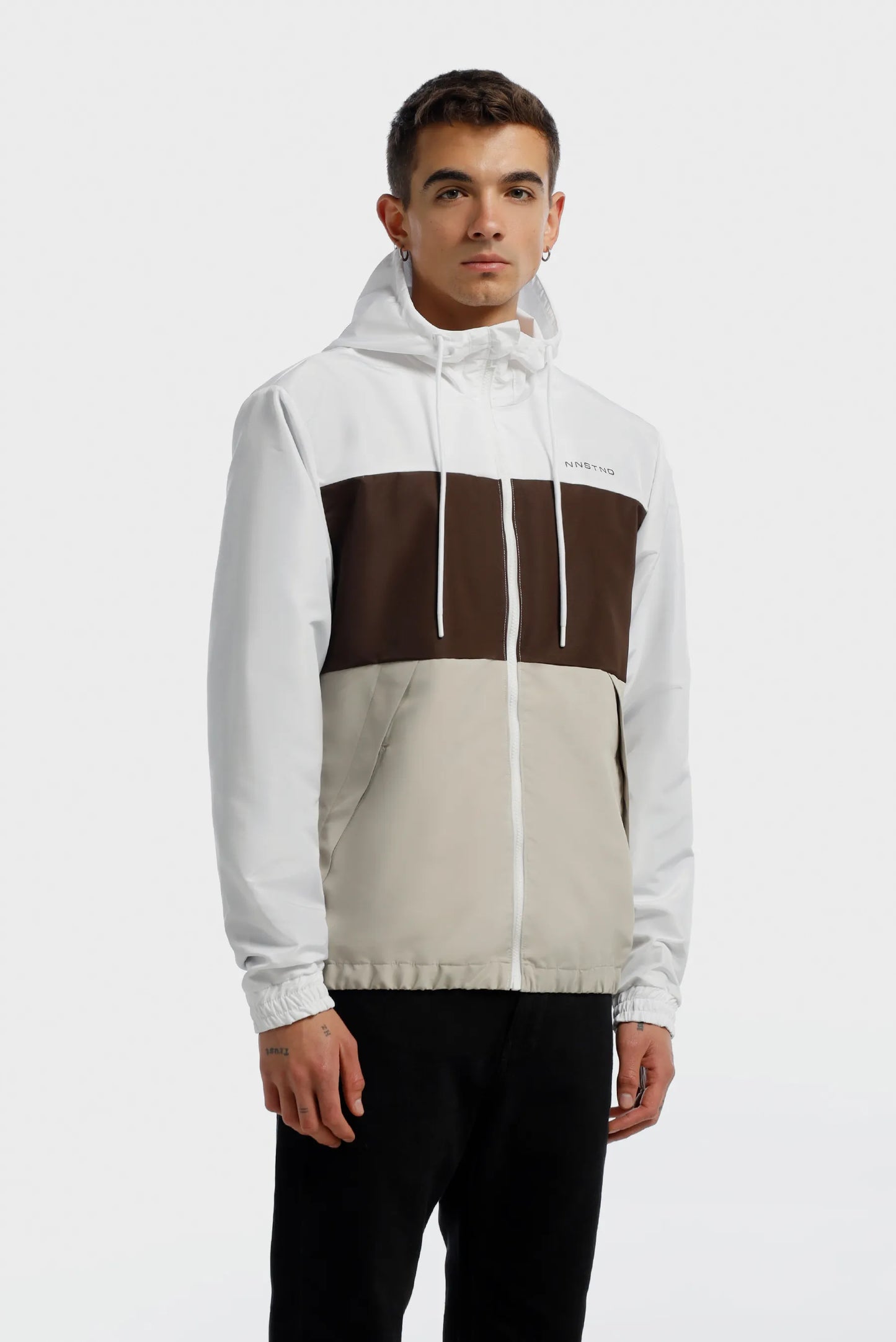 Chaqueta de bloques blanco