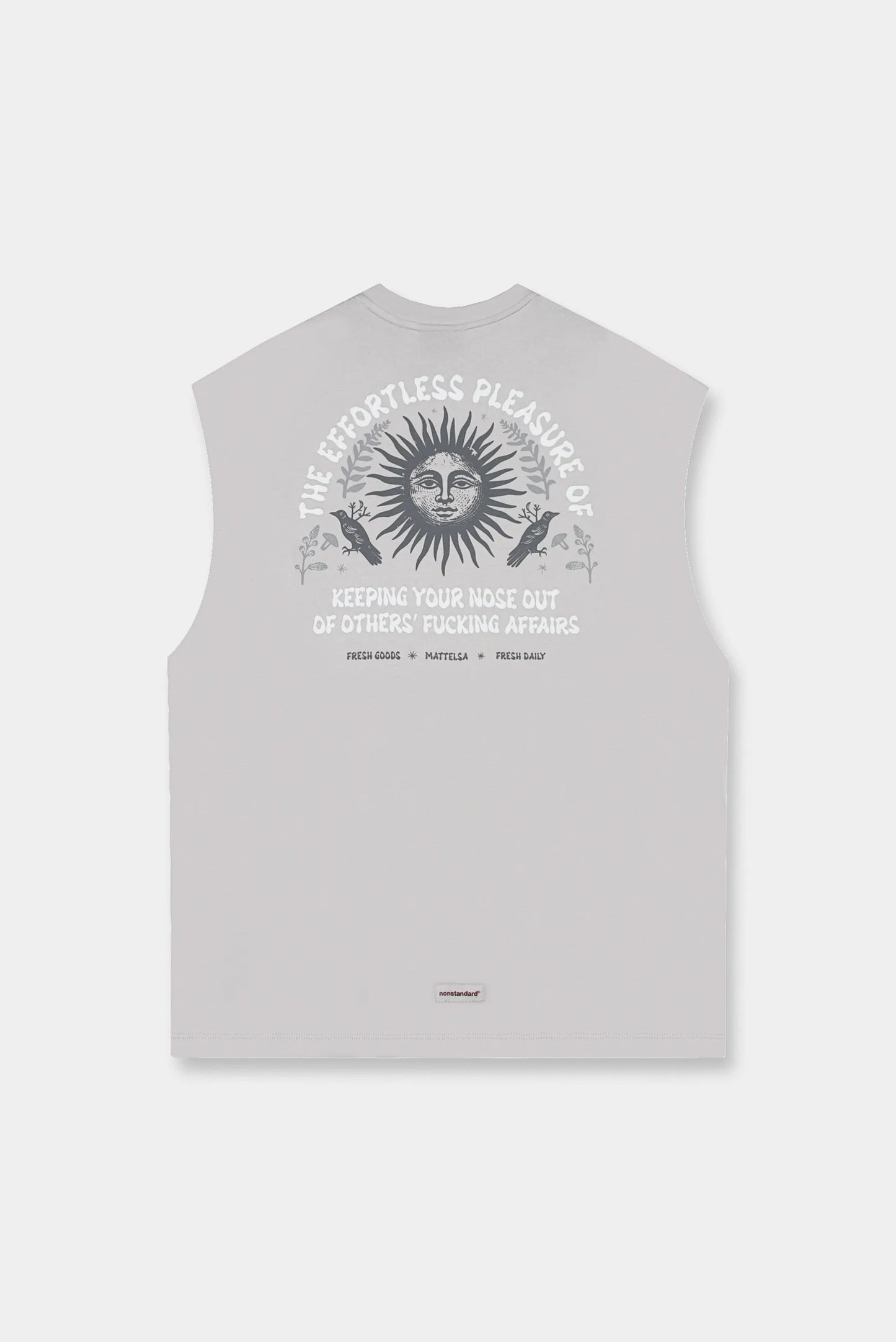 Camiseta tank gris ilustración
