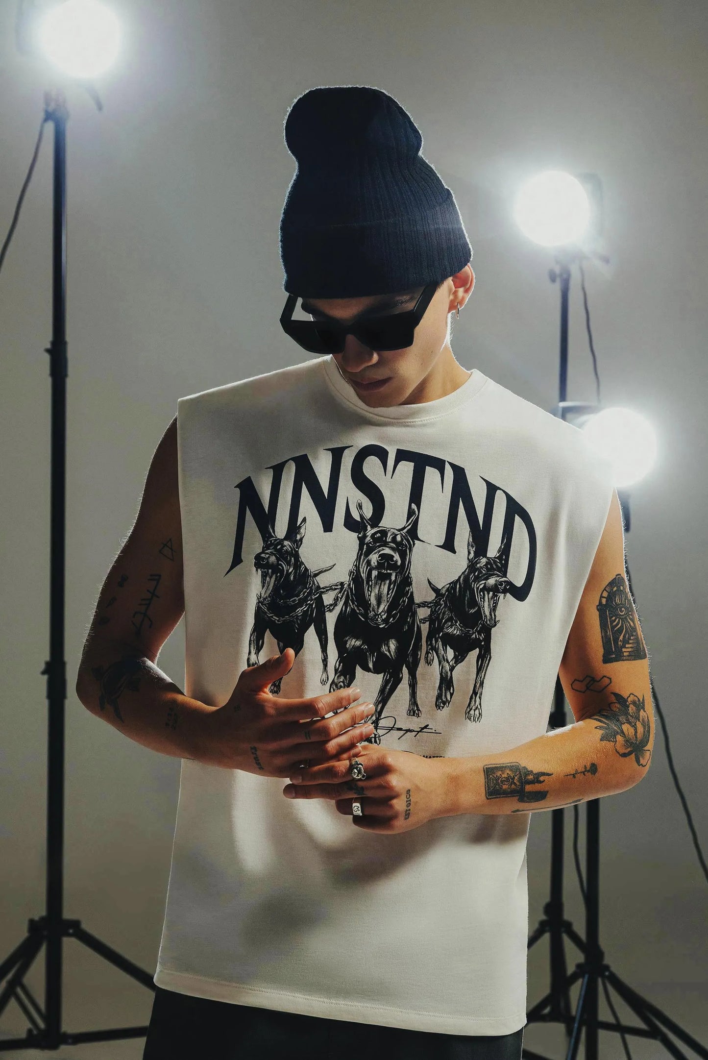 Camiseta Tank Marfil Ilustración