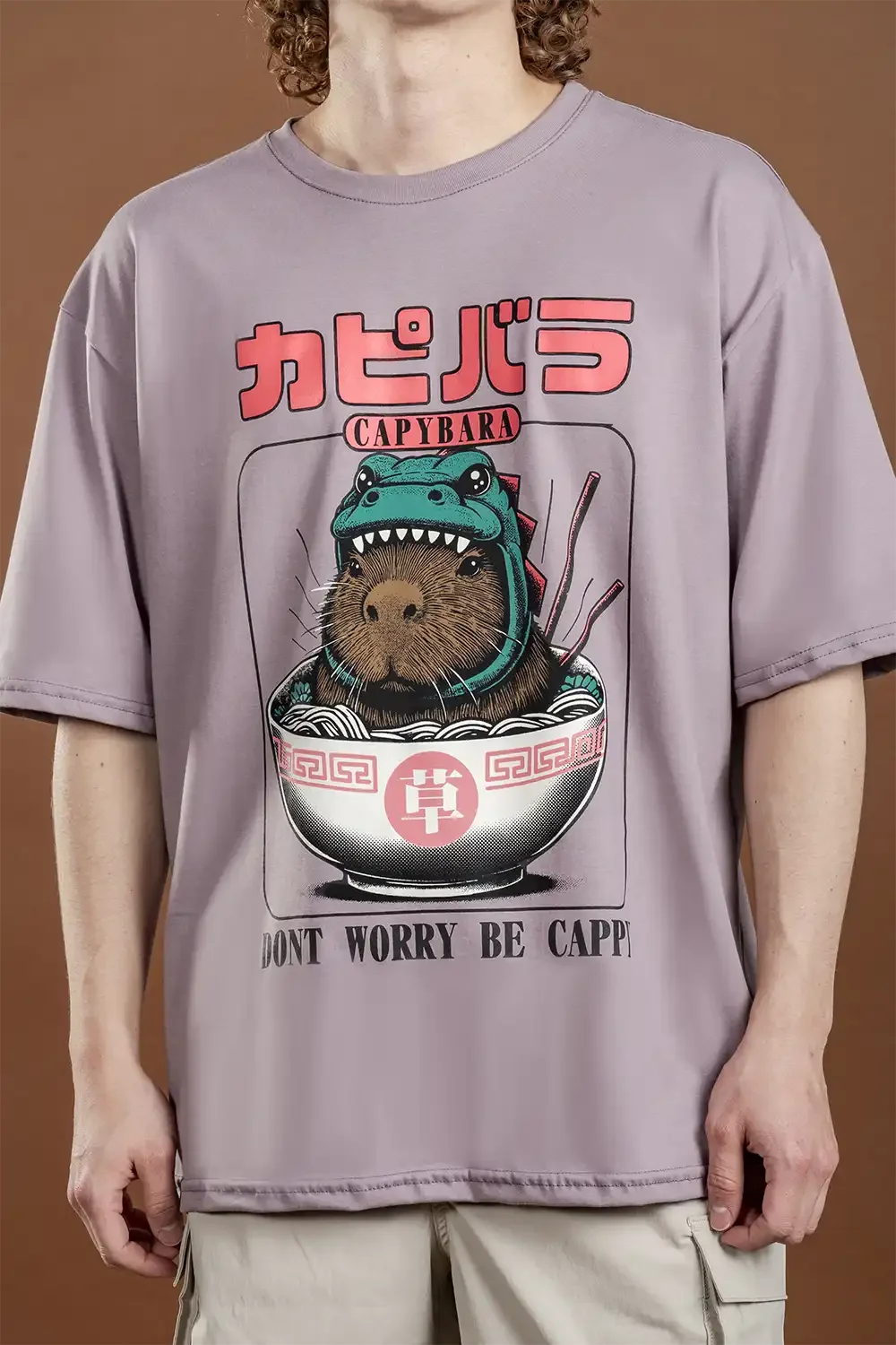 CAMISETA CAPYBARA GODZILLA MORADO