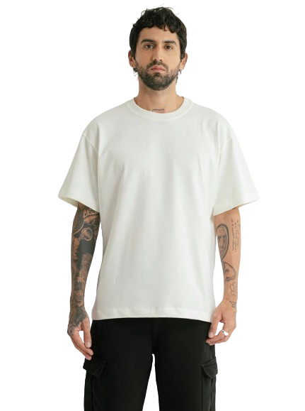 CAMISETA OVERSIZED BÁSICA MARFIL