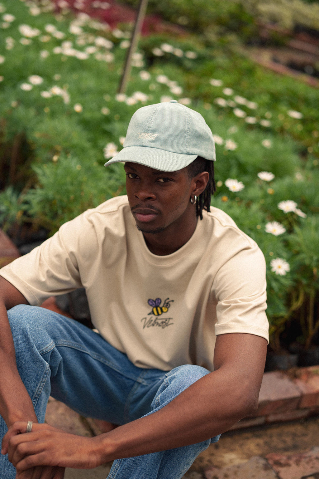 GORRA LOGO RAYO CORDUROY (VERDE MENTA)