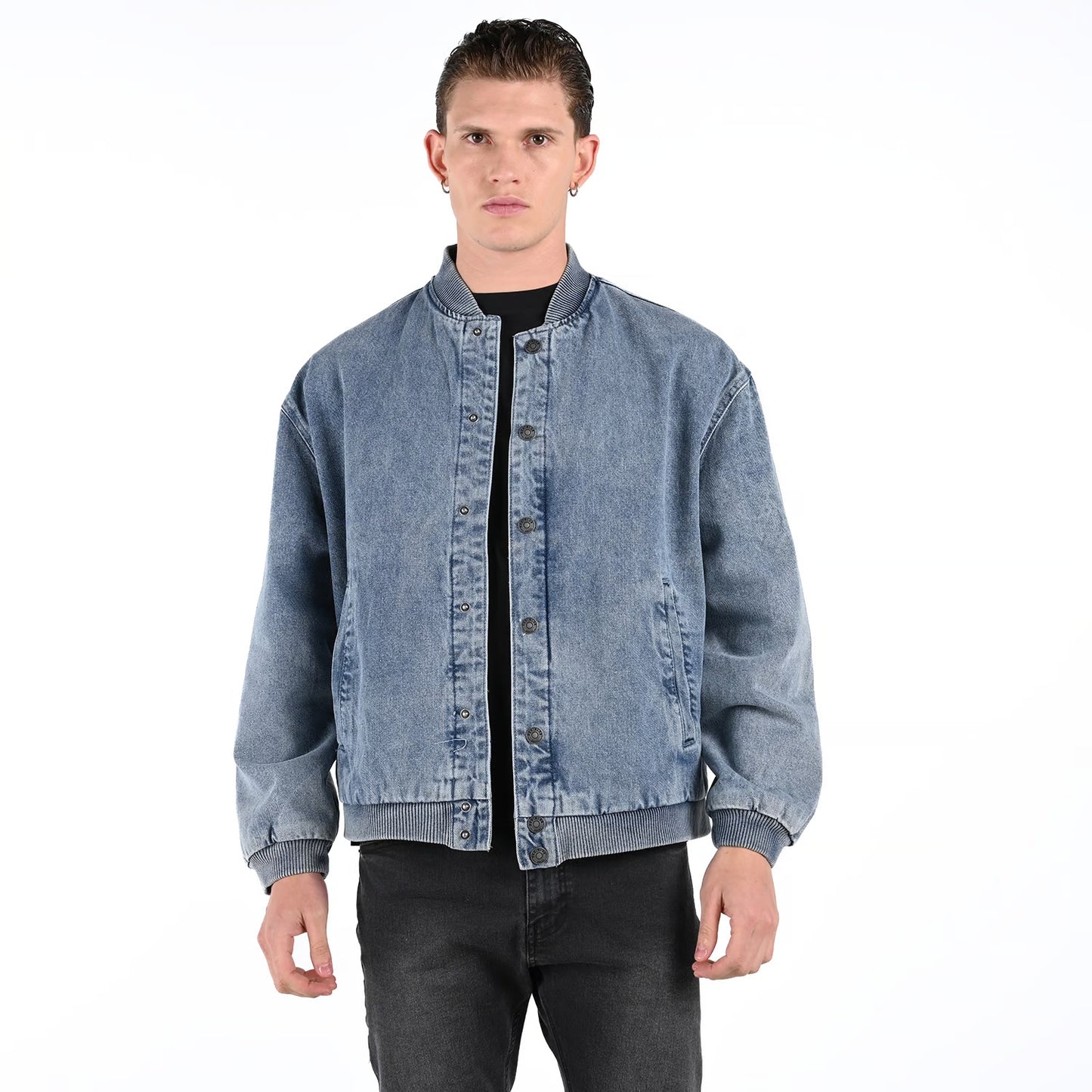 Chaqueta Bomber para Hombre De jean azul