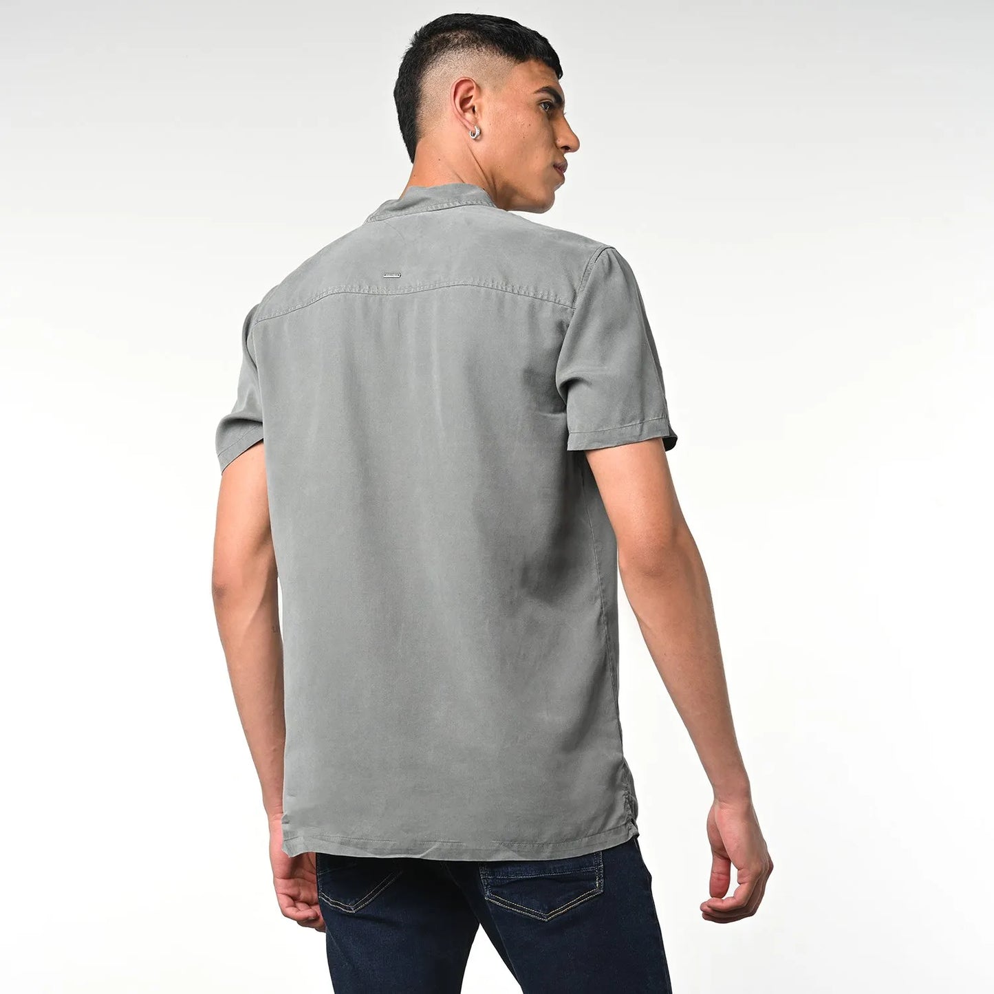 Camisa color verde manga corta Deninlab