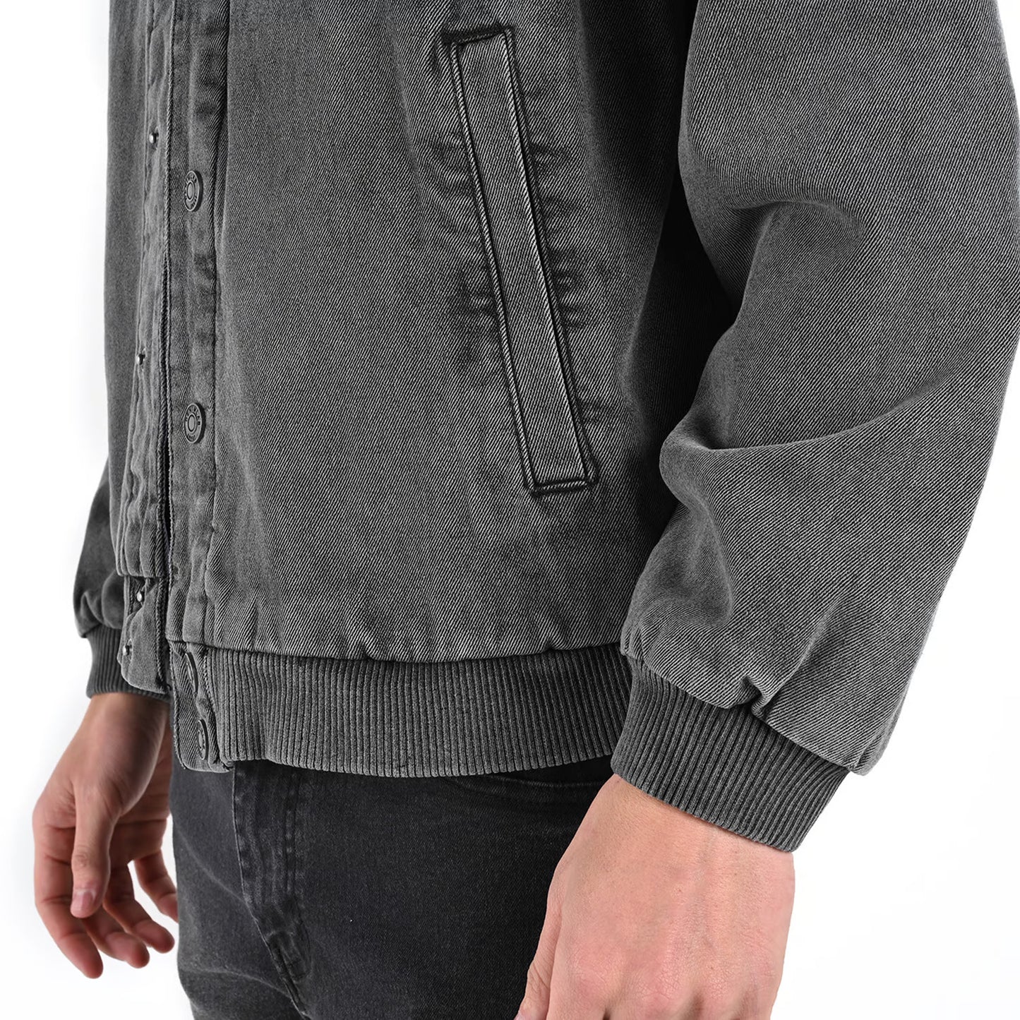 Chaqueta Bomber para Hombre De jean gris