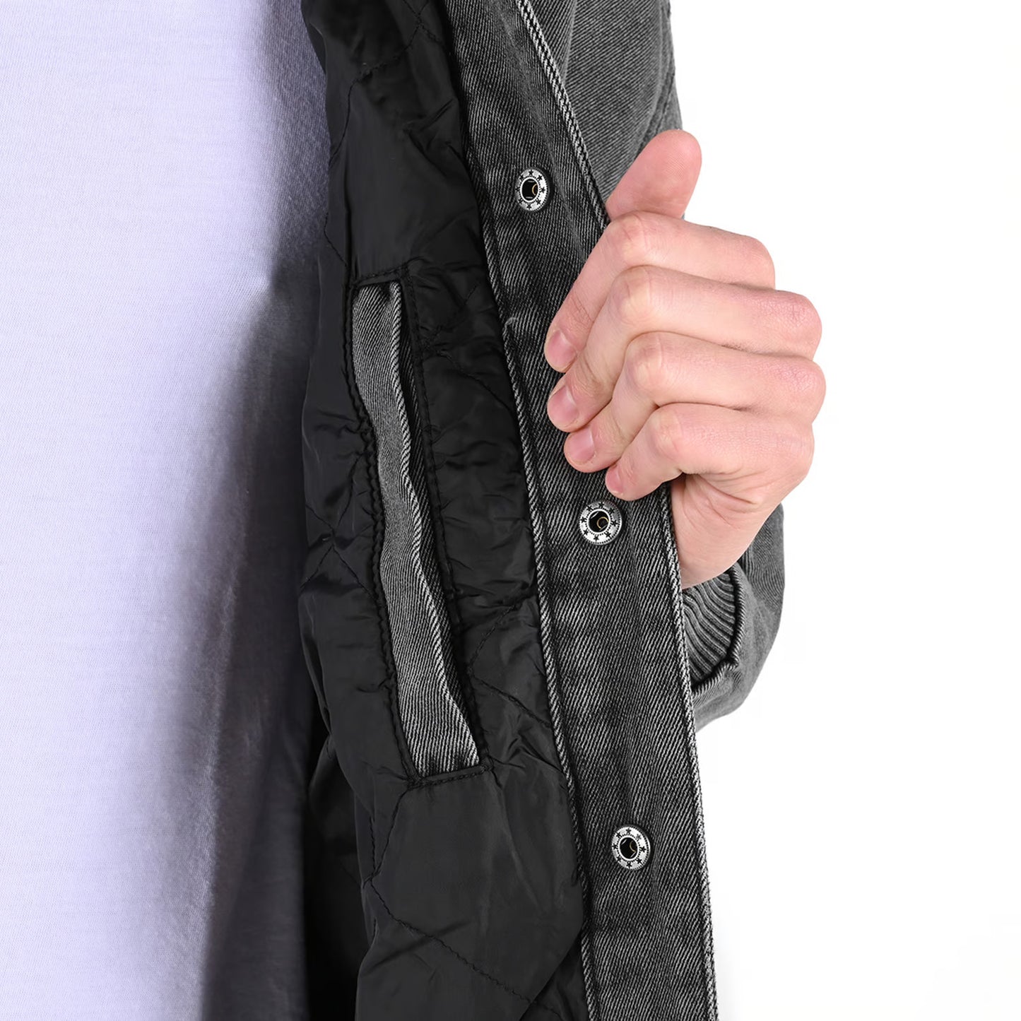 Chaqueta Bomber para Hombre De jean gris
