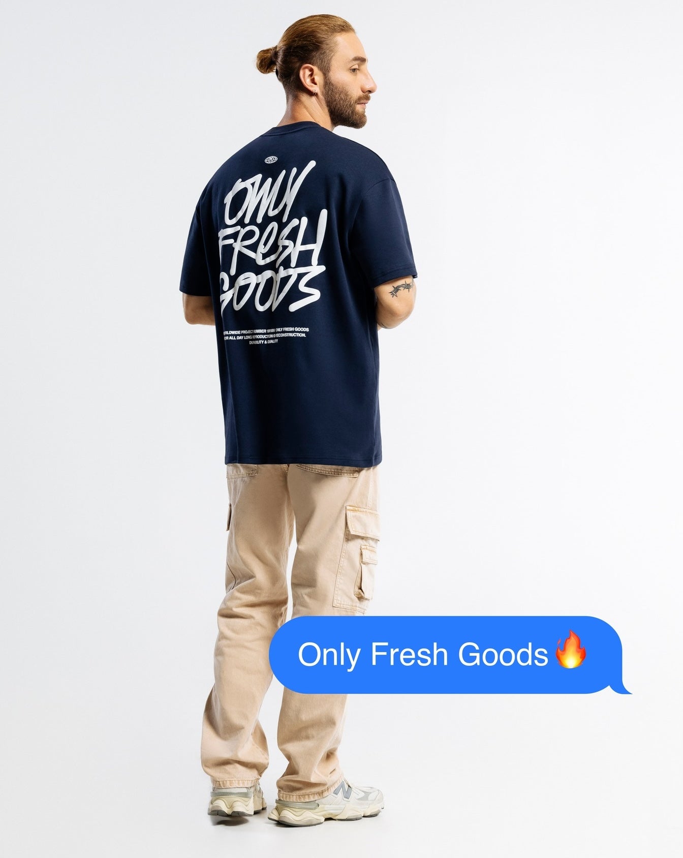 Camiseta oversize azul - Only fresh goods