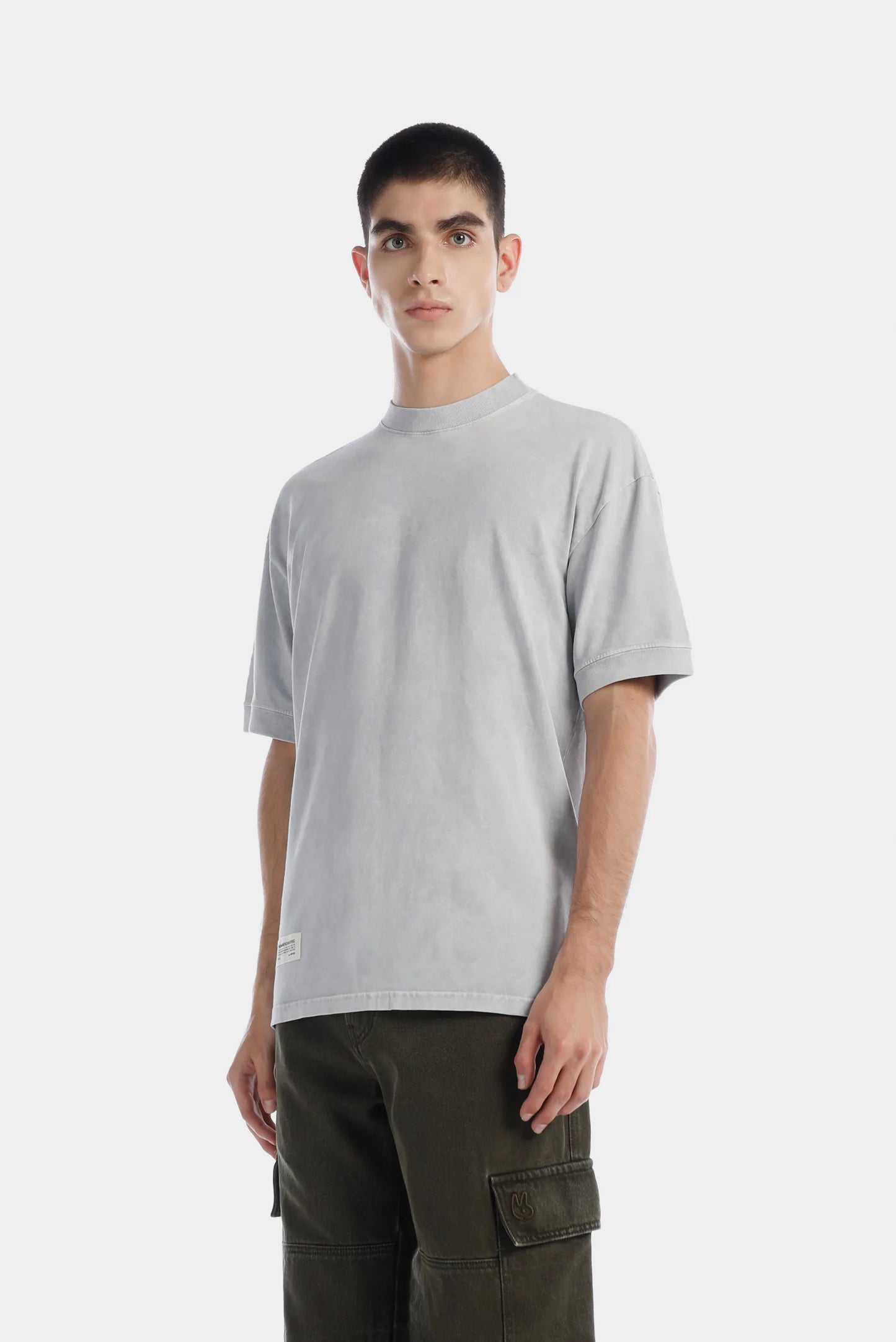 Camiseta Oversize Gris Lavandería