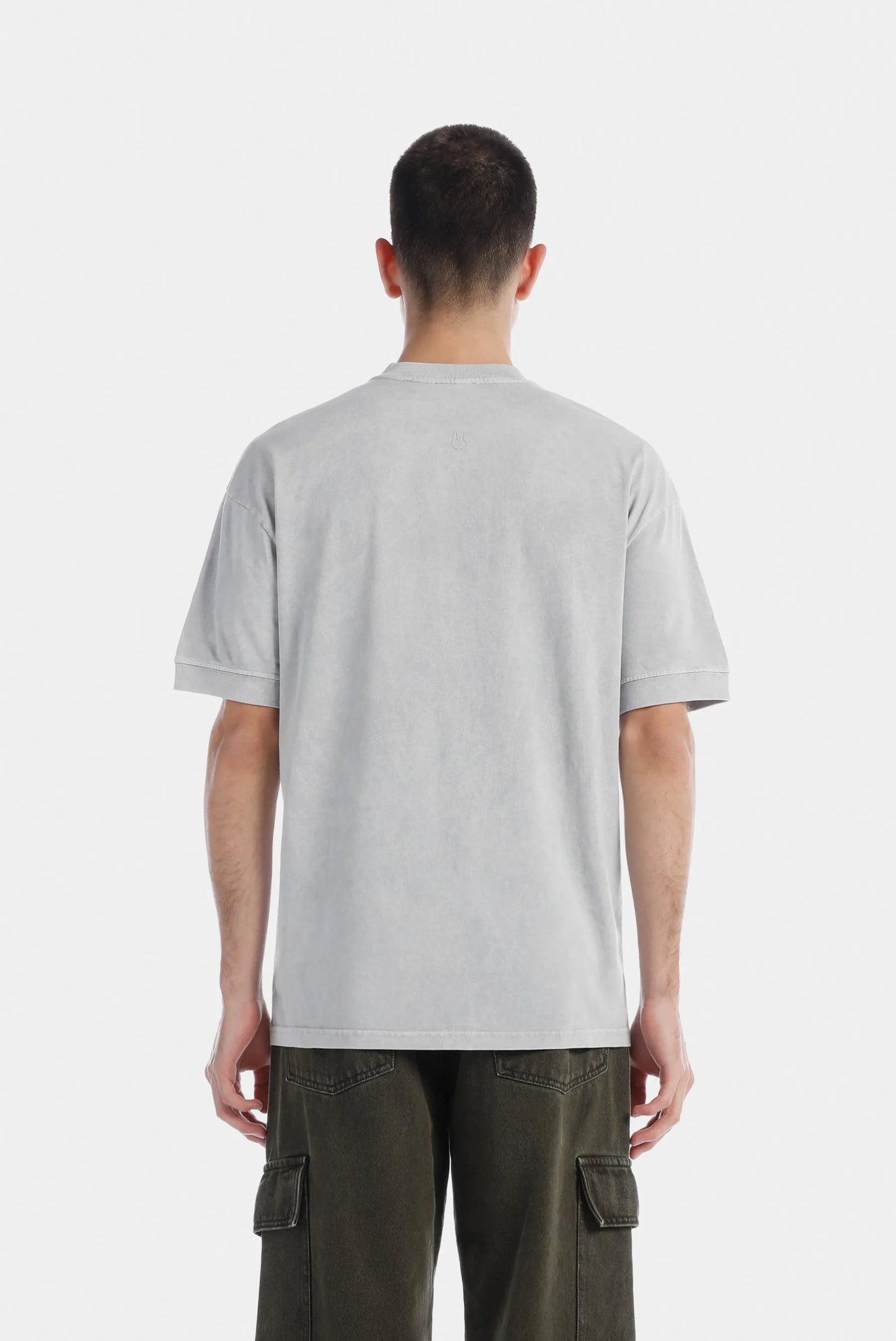 Camiseta Oversize Gris Lavandería