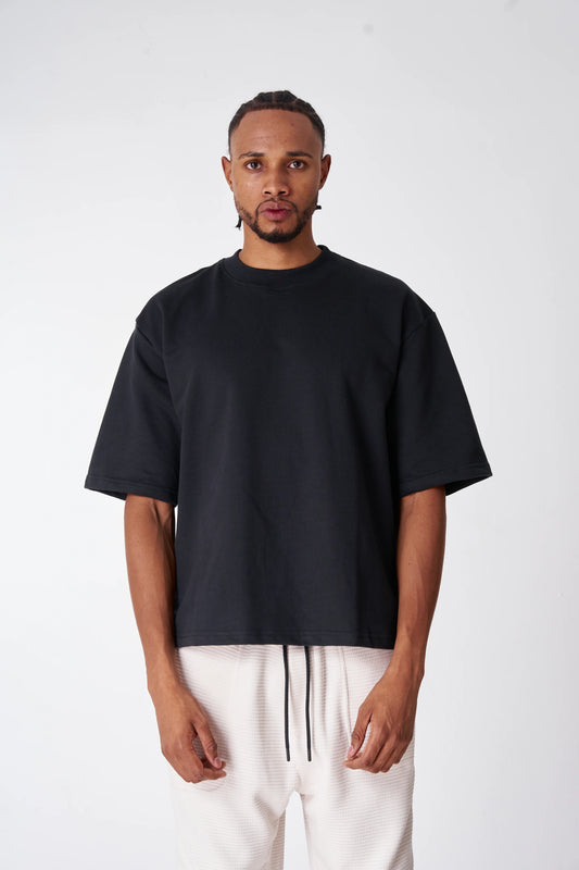 Camiseta Boxy Fit 300 Gramos Negra