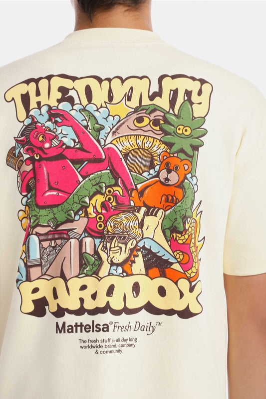 Camiseta Oversize Amarillo Ilustración