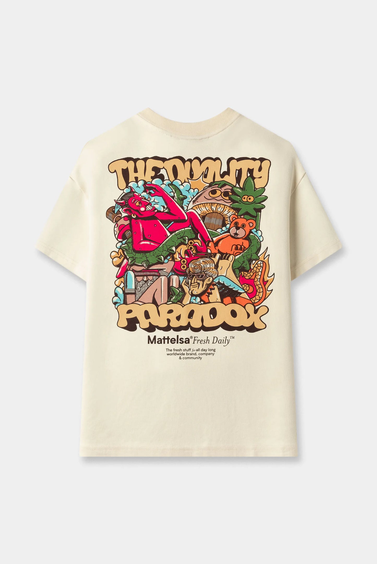 Camiseta Oversize Amarillo Ilustración