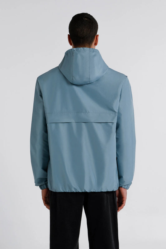 Chaqueta lisa celeste poliéster