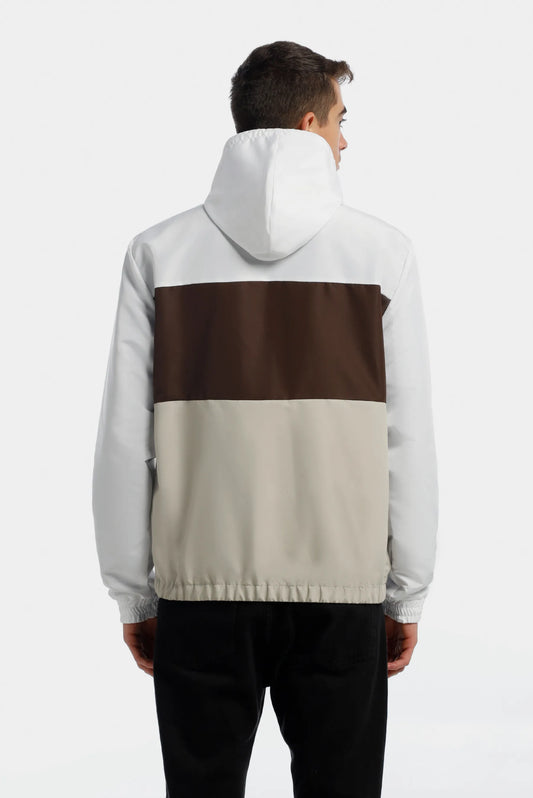 Chaqueta de bloques blanco