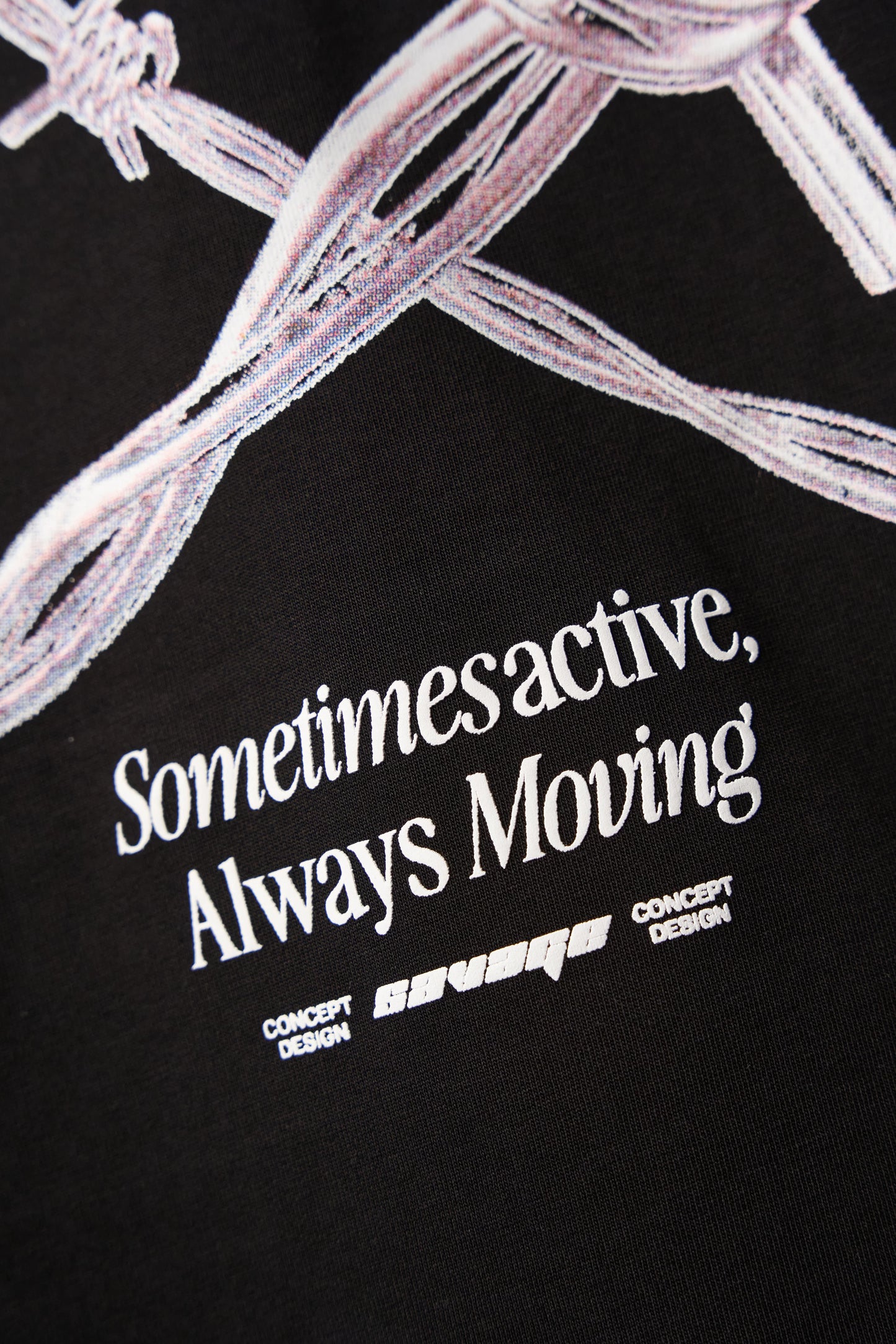Camiseta 80s Worlwide 250 Gramos Negra