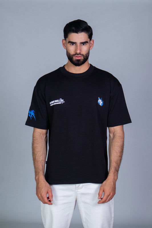 Camiseta Oversize Mi gente esta bien Negro
