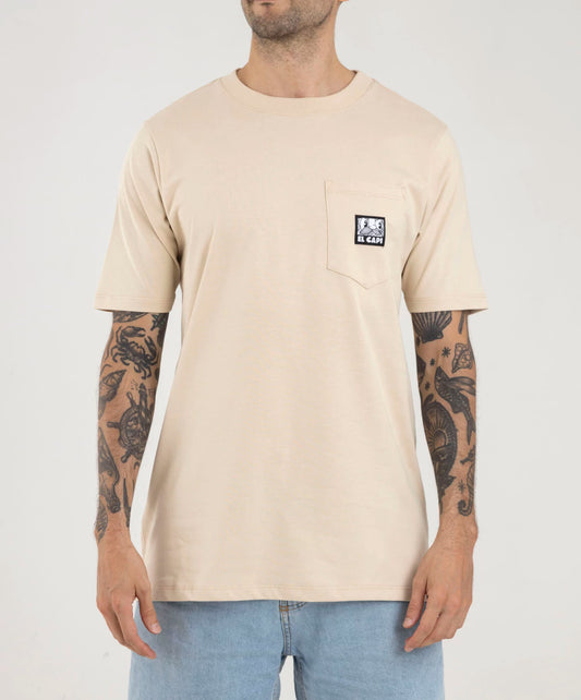 CAMISETA EL CAPI BOLSILLO (BEIGE)